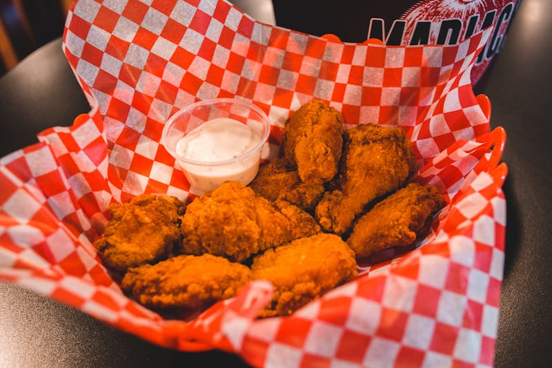 Buffalo Wings crispy fried chicken wings with hot sauce