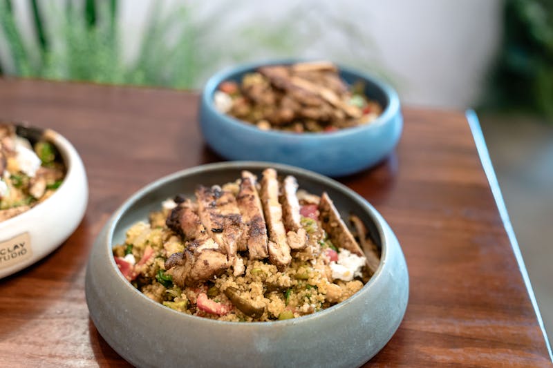 Grilled Chicken Power Bowl with quinoa and avocado